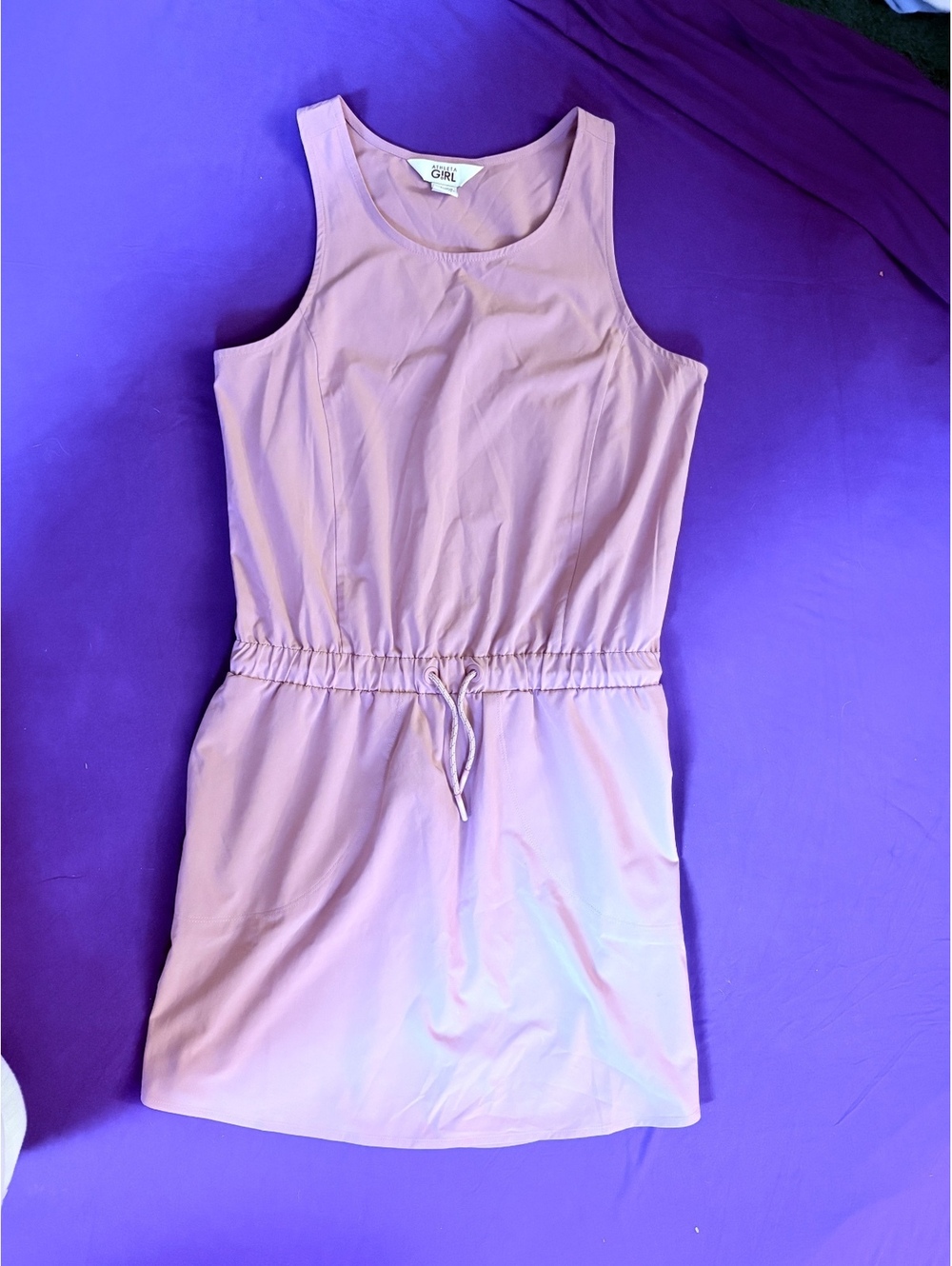 Athleta Girl pink sleeveless dress - shorts built in - XL 14